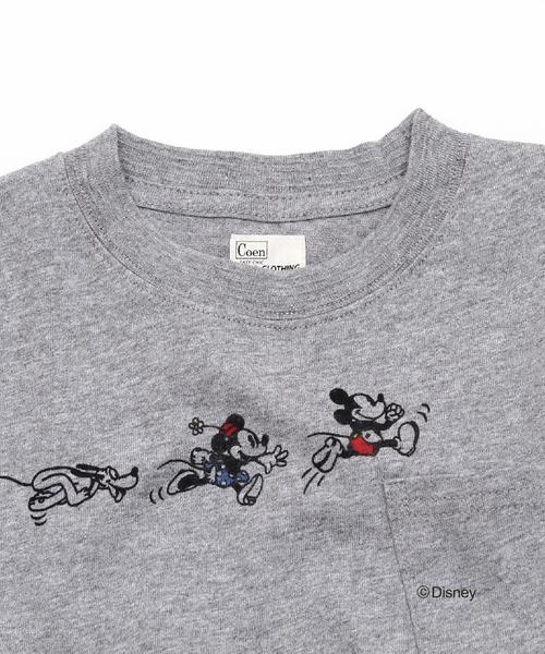 coen（コーエン）の「【coen キッズ】コーエン限定Disney(ディズニー)ポケットTシャツ(MICKEY&MINIIE)（100～150cm)（Tシャツ/カットソー・キッズ・ダークグレー/オフホワイト・130/110/140/150/100/120）」の13枚目の写真