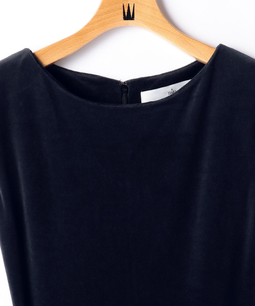 Tiara（ティアラ）の「ベロア×チュールドレス（ワンピース・レディース・トップグレー/ネイビー・L/S/M）」の8枚目の写真