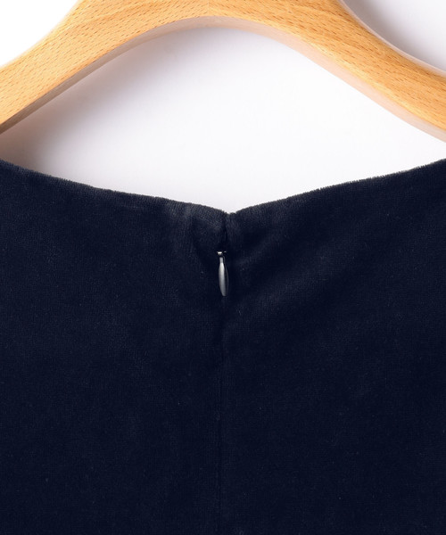 Tiara（ティアラ）の「ベロア×チュールドレス（ワンピース・レディース・トップグレー/ネイビー・L/S/M）」の7枚目の写真