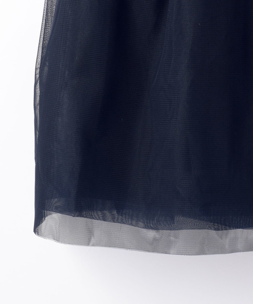 Tiara（ティアラ）の「ベロア×チュールドレス（ワンピース・レディース・トップグレー/ネイビー・L/S/M）」の5枚目の写真