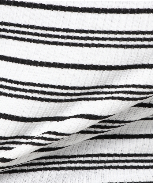 mysty woman（ミスティウーマン）の「テレコ無地＆ボーダーハイネックロンT（Tシャツ/カットソー・レディース・アイボリー/ブラック/ブラック系その他/グレー/ホワイト系その他/ピンク・FREE）」の13枚目の写真