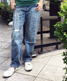 OLD BETTY'S | 12.5oz Denim 5Pocket Damage Pants/12.5オンスデニム5ポケットダメージパンツ(デニムパンツ)