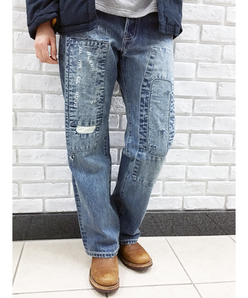 OLD BETTY'S（オールドベティーズ）の「Denim 5Pocket Damage Pants/デニム5ポケットダメージパンツ（デニムパンツ・レディース・インディゴブルー・SMALL/MEDIUM）」の13枚目の写真