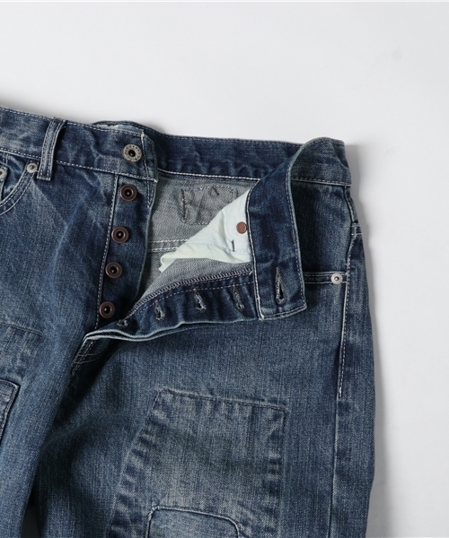 OLD BETTY'S（オールドベティーズ）の「Denim 5Pocket Damage Pants/デニム5ポケットダメージパンツ（デニムパンツ・レディース・インディゴブルー・SMALL/MEDIUM）」の9枚目の写真
