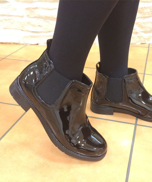 AcureZ（アキュアーズ）の「AcureZ[アキュアーズ]／レイン　ゴアショートブーツ　AO-10062（ブーツ・レディース・ブラック系その他/ブラック/ベージュ・M/LL/S/L）」の3枚目の写真