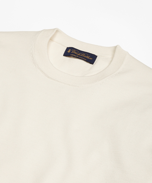 BROOKS BROTHERS(ブルックスブラザーズ)の「スーピマコットン クルーネックセーター 【手洗い可能】(ニット/セーター・メンズ・ネイビー/ホワイト・X-SMALL/SMALL/MEDIUM/LARGE)」の12枚目の写真