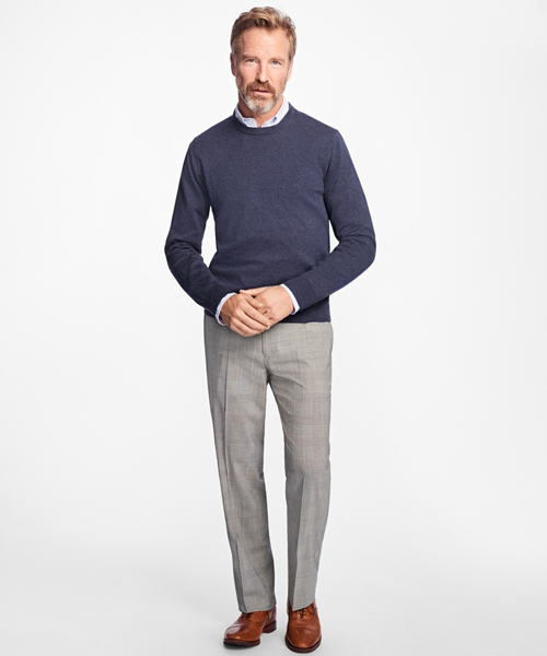 BROOKS BROTHERS(ブルックスブラザーズ)の「スーピマコットン クルーネックセーター 【手洗い可能】(ニット/セーター・メンズ・ネイビー/ホワイト・X-SMALL/SMALL/MEDIUM/LARGE)」の14枚目の写真