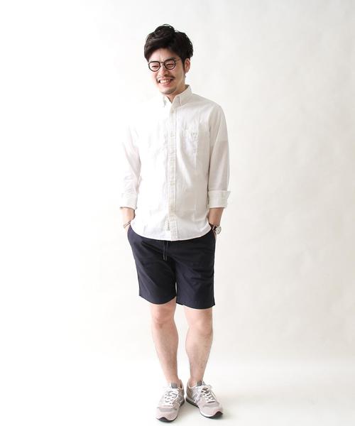 coen(コーエン)の「フレンチリネン×コットンシャンブレーボタンダウンシャツ(シャツ/ブラウス・メンズ・ピンク/ネイビー/クリーム/ホワイト・X-LARGE/MEDIUM/LARGE/SMALL)」の18枚目の写真