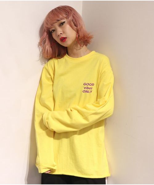 jouetie（ジュエティ）の「emmaコラボ カラーロングスリーブTEE（Tシャツ/カットソー・レディース・ターコイズブルー/ピンク/イエロー・MEDIUM）」の12枚目の写真