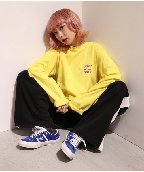 jouetie（ジュエティ）の「emmaコラボ カラーロングスリーブTEE（Tシャツ/カットソー・レディース・ターコイズブルー/ピンク/イエロー・MEDIUM）」の13枚目の写真