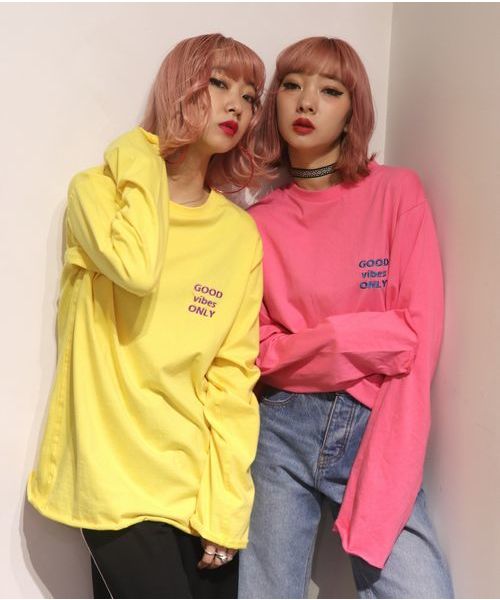 jouetie（ジュエティ）の「emmaコラボ カラーロングスリーブTEE（Tシャツ/カットソー・レディース・ターコイズブルー/ピンク/イエロー・MEDIUM）」の16枚目の写真