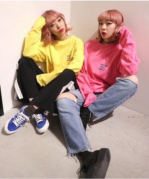 jouetie（ジュエティ）の「emmaコラボ カラーロングスリーブTEE（Tシャツ/カットソー・レディース・ターコイズブルー/ピンク/イエロー・MEDIUM）」の18枚目の写真