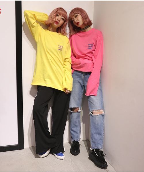 jouetie（ジュエティ）の「emmaコラボ カラーロングスリーブTEE（Tシャツ/カットソー・レディース・ターコイズブルー/ピンク/イエロー・MEDIUM）」の20枚目の写真