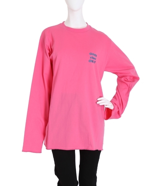 jouetie（ジュエティ）の「emmaコラボ カラーロングスリーブTEE（Tシャツ/カットソー・レディース・ターコイズブルー/ピンク/イエロー・MEDIUM）」の4枚目の写真