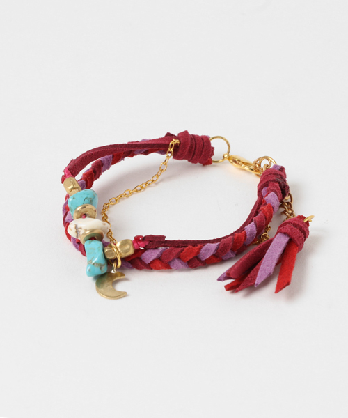 チャイハネ(チャイハネ)の「【チャイハネ】クレセントムーンメッシュブレスレット(ブレスレット・レディース・カラフル/ピンク/ライトブルー・FREE)」の8枚目の写真