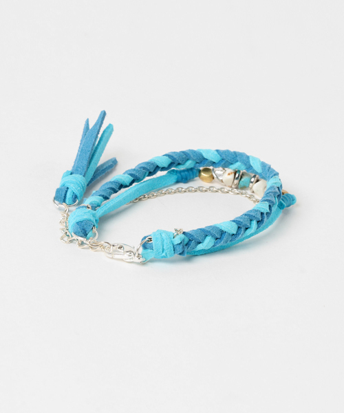 チャイハネ(チャイハネ)の「【チャイハネ】クレセントムーンメッシュブレスレット(ブレスレット・レディース・カラフル/ピンク/ライトブルー・FREE)」の4枚目の写真