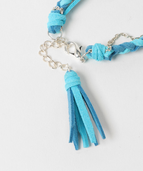 チャイハネ(チャイハネ)の「【チャイハネ】クレセントムーンメッシュブレスレット(ブレスレット・レディース・カラフル/ピンク/ライトブルー・FREE)」の6枚目の写真