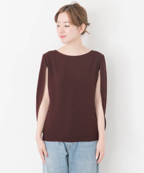 URBAN RESEARCH（アーバンリサーチ）の「マントスリーブブラウス（シャツ/ブラウス・レディース・ブラック/ボルドー・FREE）」の5枚目の写真