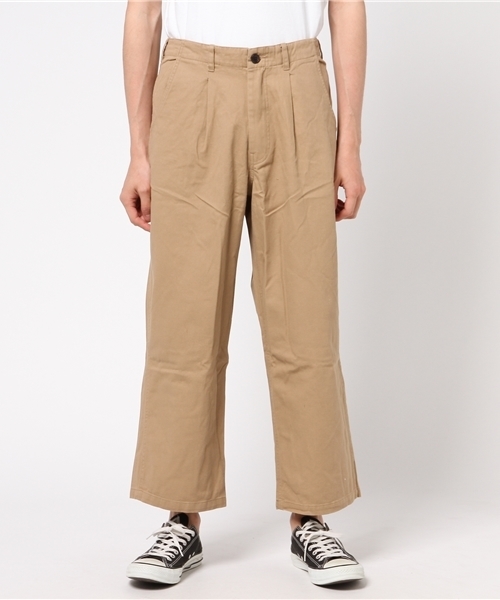 coca（coca）（コカ）の「フロントタックワイドチノパンツ（チノパンツ・メンズ・ベージュ/ブラック/カーキ・M/L）」の17枚目の写真