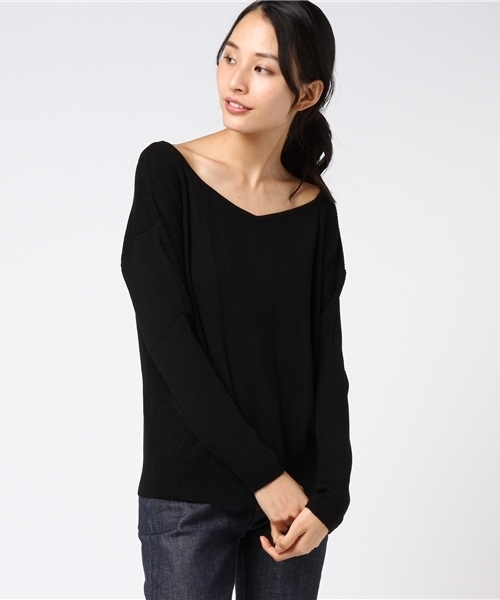 un dix cors（アンディコール）の「ハートネック2WAYニット（ニット/セーター・レディース・オレンジ/ブラック/ホワイト/その他9・ﾌﾘ-）」の12枚目の写真