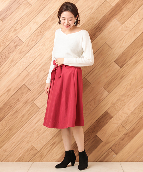 un dix cors（アンディコール）の「ハートネック2WAYニット（ニット/セーター・レディース・オレンジ/ブラック/ホワイト/その他9・ﾌﾘ-）」の14枚目の写真