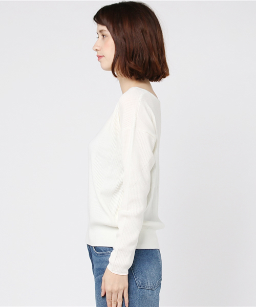 un dix cors（アンディコール）の「ハートネック2WAYニット（ニット/セーター・レディース・オレンジ/ブラック/ホワイト/その他9・ﾌﾘ-）」の5枚目の写真