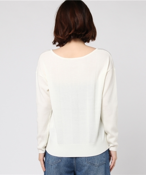 un dix cors（アンディコール）の「ハートネック2WAYニット（ニット/セーター・レディース・オレンジ/ブラック/ホワイト/その他9・ﾌﾘ-）」の9枚目の写真