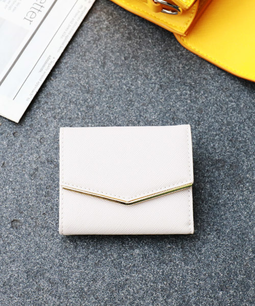 Fashion Letter（ファッションレター）の「ミニ財布 シンプルミニウォレット（財布・レディース・ホワイト/ブラック/グレー/ベージュ/エメラルド/ネイビー/ライトブルー/ピンクベージュ/チェリーピンク/レッド/ゴールド/シャンパン・FREE）」の5枚目の写真