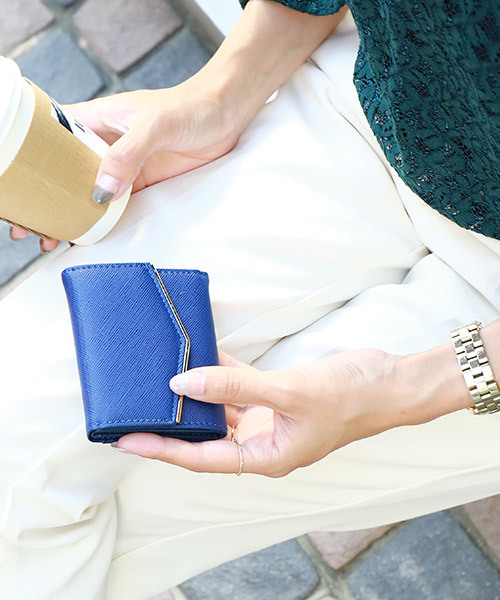 Fashion Letter（ファッションレター）の「ミニ財布 シンプルミニウォレット（財布・レディース・ホワイト/ブラック/グレー/ベージュ/エメラルド/ネイビー/ライトブルー/ピンクベージュ/チェリーピンク/レッド/ゴールド/シャンパン・FREE）」の8枚目の写真