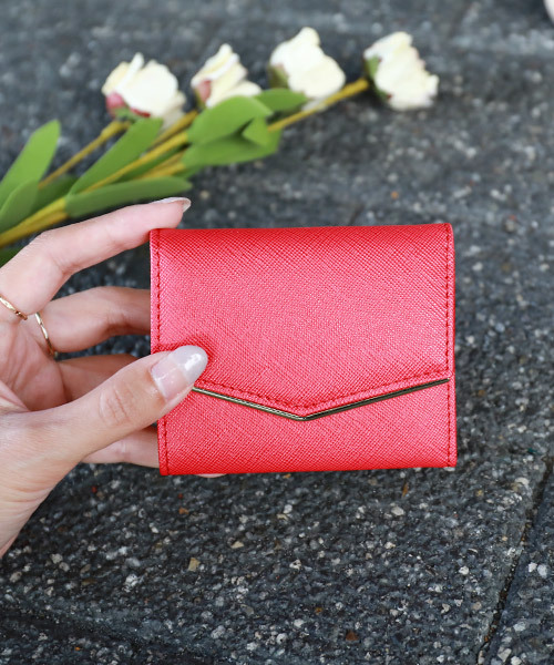 Fashion Letter（ファッションレター）の「ミニ財布 シンプルミニウォレット（財布・レディース・ホワイト/ブラック/グレー/ベージュ/エメラルド/ネイビー/ライトブルー/ピンクベージュ/チェリーピンク/レッド/ゴールド/シャンパン・FREE）」の10枚目の写真