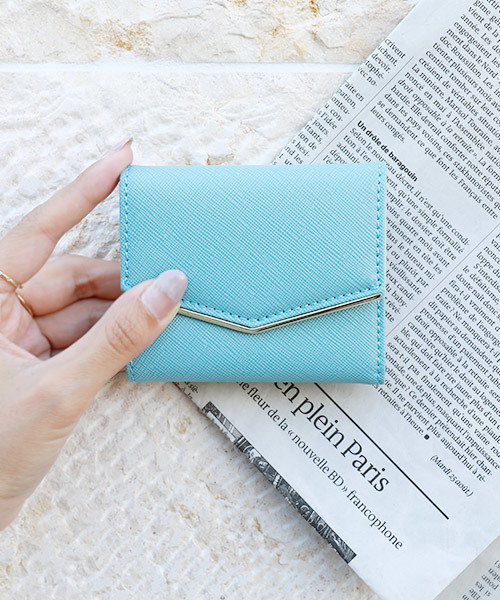 Fashion Letter（ファッションレター）の「ミニ財布 シンプルミニウォレット（財布・レディース・ホワイト/ブラック/グレー/ベージュ/エメラルド/ネイビー/ライトブルー/ピンクベージュ/チェリーピンク/レッド/ゴールド/シャンパン・FREE）」の7枚目の写真