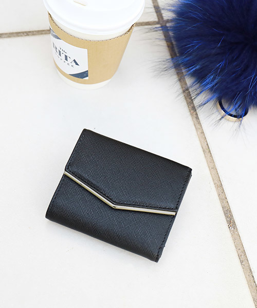 Fashion Letter（ファッションレター）の「ミニ財布 シンプルミニウォレット（財布・レディース・ホワイト/ブラック/グレー/ベージュ/エメラルド/ネイビー/ライトブルー/ピンクベージュ/チェリーピンク/レッド/ゴールド/シャンパン・FREE）」の3枚目の写真