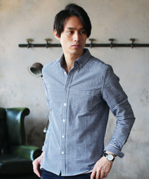 THE CASUAL（カジュアル）の「ボタンダウン先染めオックスフォードストレッチシャツ（シャツ/ブラウス・メンズ・その他3/その他4/グレー/サックスブルー/その他1/その他2/ホワイト/ネイビー/ワイン/その他5・L/M/S/XL）」の8枚目の写真