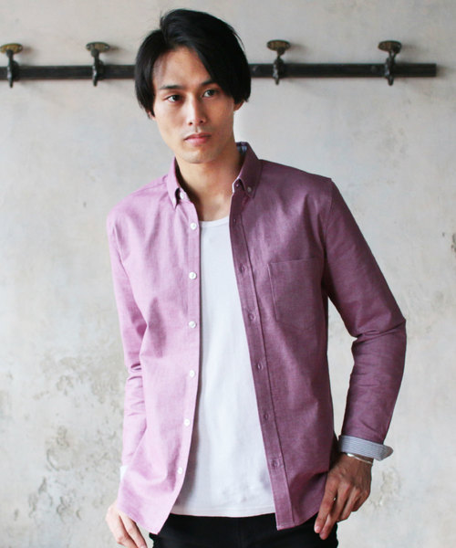 THE CASUAL（カジュアル）の「ボタンダウン先染めオックスフォードストレッチシャツ（シャツ/ブラウス・メンズ・その他3/その他4/グレー/サックスブルー/その他1/その他2/ホワイト/ネイビー/ワイン/その他5・L/M/S/XL）」の6枚目の写真