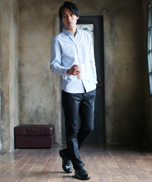 THE CASUAL（カジュアル）の「ボタンダウン先染めオックスフォードストレッチシャツ（シャツ/ブラウス・メンズ・その他3/その他4/グレー/サックスブルー/その他1/その他2/ホワイト/ネイビー/ワイン/その他5・L/M/S/XL）」の19枚目の写真