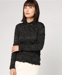 panasea | 裏起毛しわ加工フラワーワッシャータートルネック(ニット/セーター)