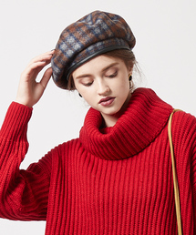 titivate | ﾀｰﾀﾝﾁｪｯｸﾍﾞﾚｰ帽(ハンチング/ベレー帽)