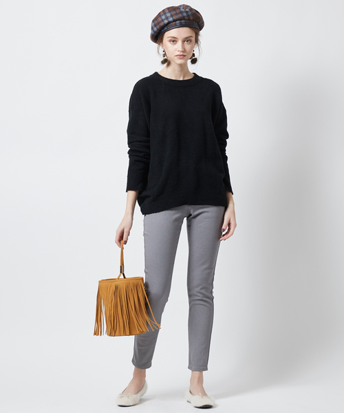 titivate（ティティベイト）の「ﾀｰﾀﾝﾁｪｯｸﾍﾞﾚｰ帽（ハンチング/ベレー帽・レディース・ブラック/ブラウン・FREE）」の7枚目の写真