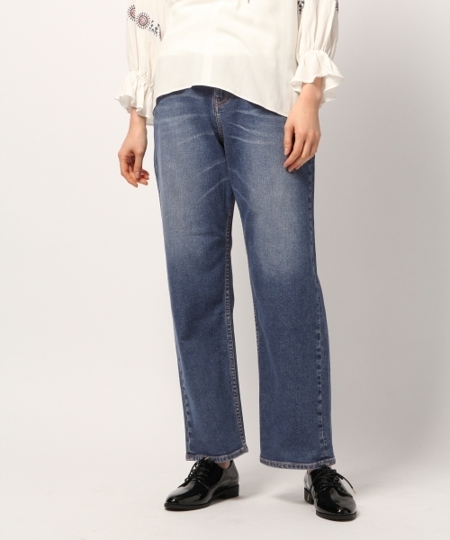 GLOBAL WORK（グローバルワーク）の「デニムワイドストレート/778388（デニムパンツ・レディース・ブルー/ネイビー/ライトブルー・SMALL/MEDIUM/LARGE/X-LARGE）」の15枚目の写真