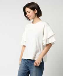 rps | 袖２段フリルカットプルオーバー(Tシャツ/カットソー)