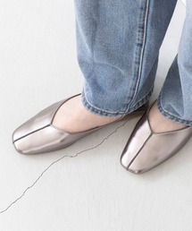 menue | 2WAY Vカットバブーシュパンプス スクエアトゥフラットシューズ(パンプス)