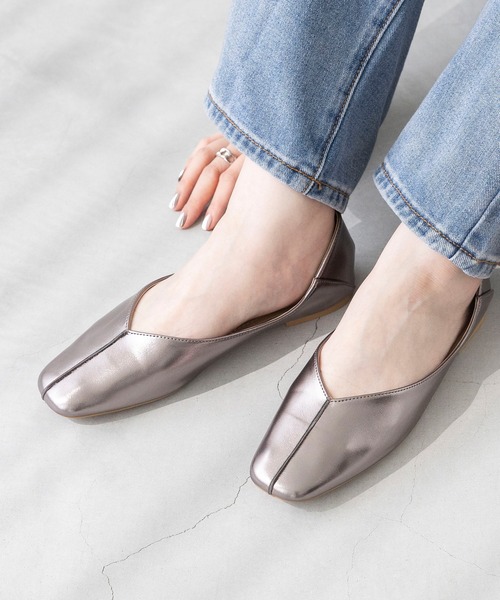 セール】【 新色追加 】 踵を折っても履ける 2WAY クッションVカット