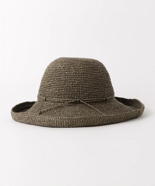 green label relaxing(グリーンレーベルリラクシング)の「SC ウォッシャブルワシツバヒロハット(ハット・レディース・ブラック/ベージュ/モカ・FREE)」の10枚目の写真