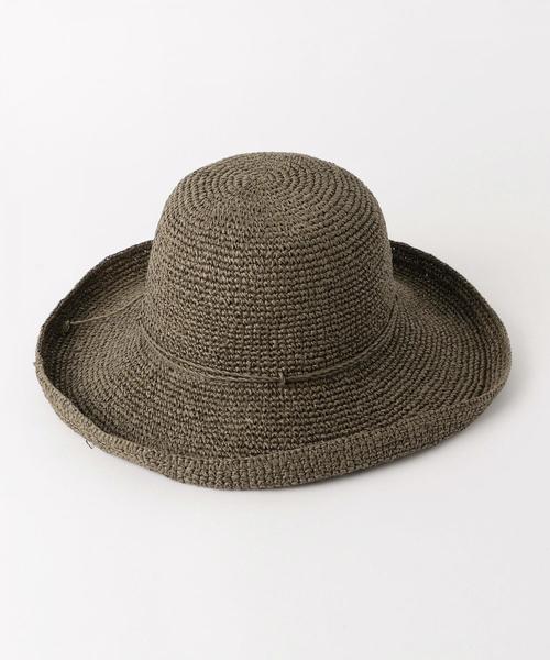 green label relaxing(グリーンレーベルリラクシング)の「SC ウォッシャブルワシツバヒロハット(ハット・レディース・ブラック/ベージュ/モカ・FREE)」の9枚目の写真