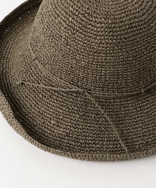 green label relaxing(グリーンレーベルリラクシング)の「SC ウォッシャブルワシツバヒロハット(ハット・レディース・ブラック/ベージュ/モカ・FREE)」の8枚目の写真