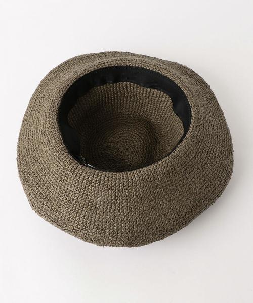 green label relaxing(グリーンレーベルリラクシング)の「SC ウォッシャブルワシツバヒロハット(ハット・レディース・ブラック/ベージュ/モカ・FREE)」の6枚目の写真