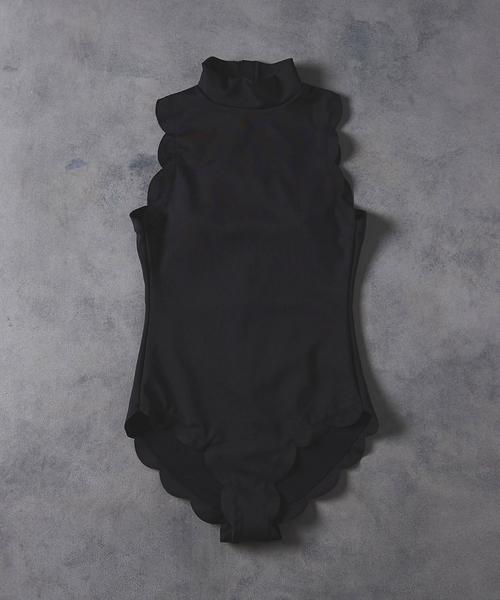 Mikomori Wavy Suit (S0024) ブラック mikomori WAVY SUIT 水着