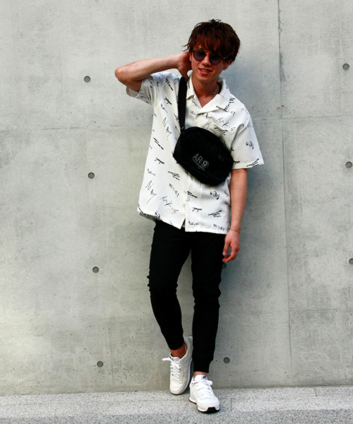 VENCEEXCHANGE（ヴァンスエクスチェンジ）の「総柄プリントオープンカラーシャツ（シャツ/ブラウス・メンズ・ホワイト・LARGE/MEDIUM）」の4枚目の写真