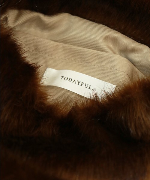 TODAYFUL（トゥデイフル）の「フェイクミンクファーパーズ（ハンドバッグ・レディース・ブラウン/キナリ・FREE）」の13枚目の写真