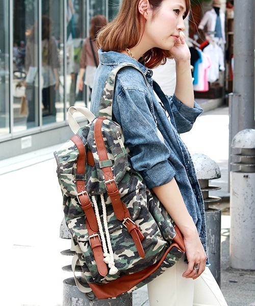 WEGO(ウィゴー)の「WEGO/ウォッシュキャンバス2ストラップリュック(バックパック/リュック・メンズ・その他1/ネイビー/カーキ/ブラック/ベージュ・FREE)」の1枚目の写真
